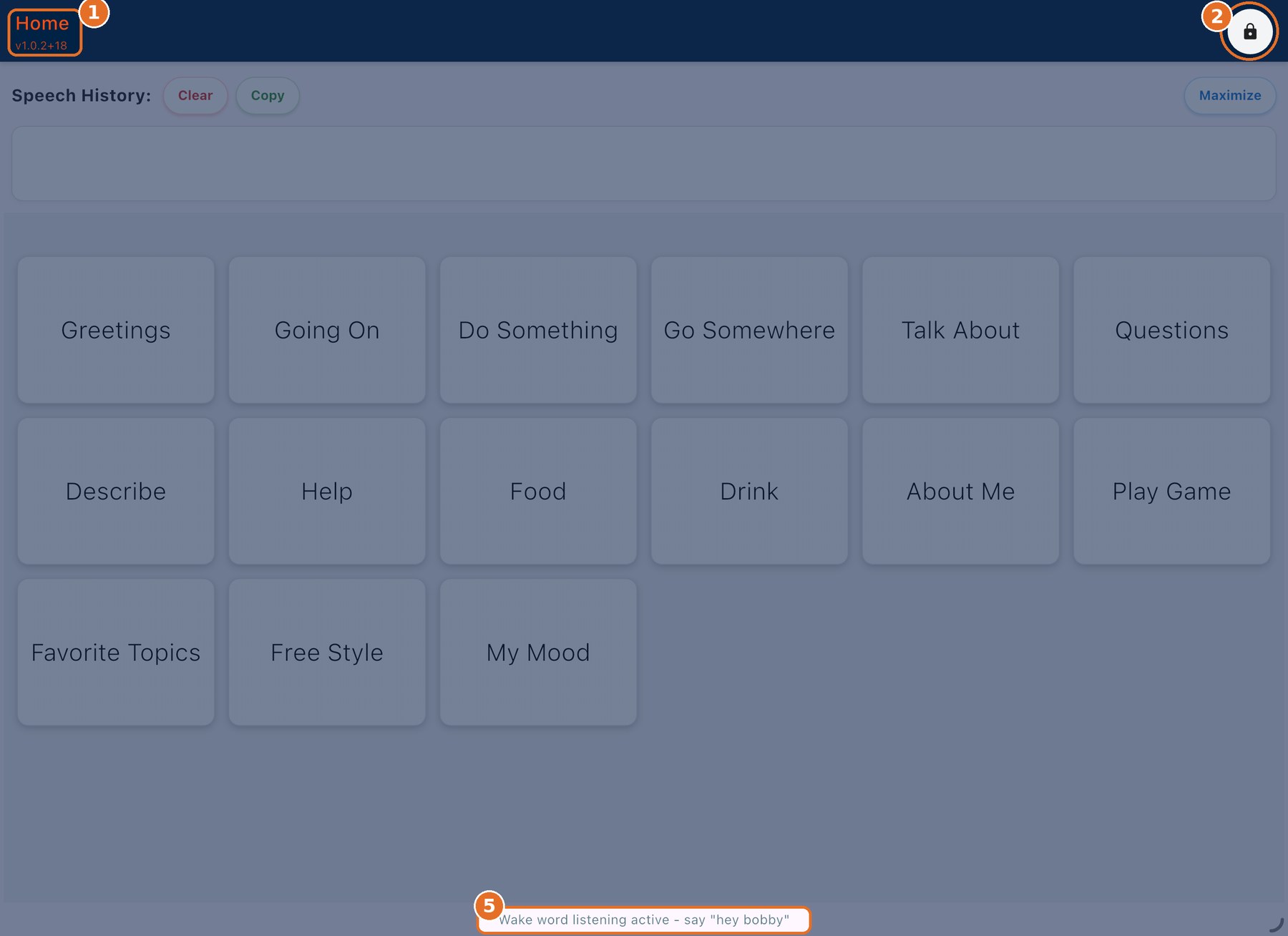 Scan screen with the title, lock and status message highlighted