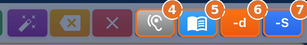Toolbar with Preview, History, Past Tense and Plural highlighted