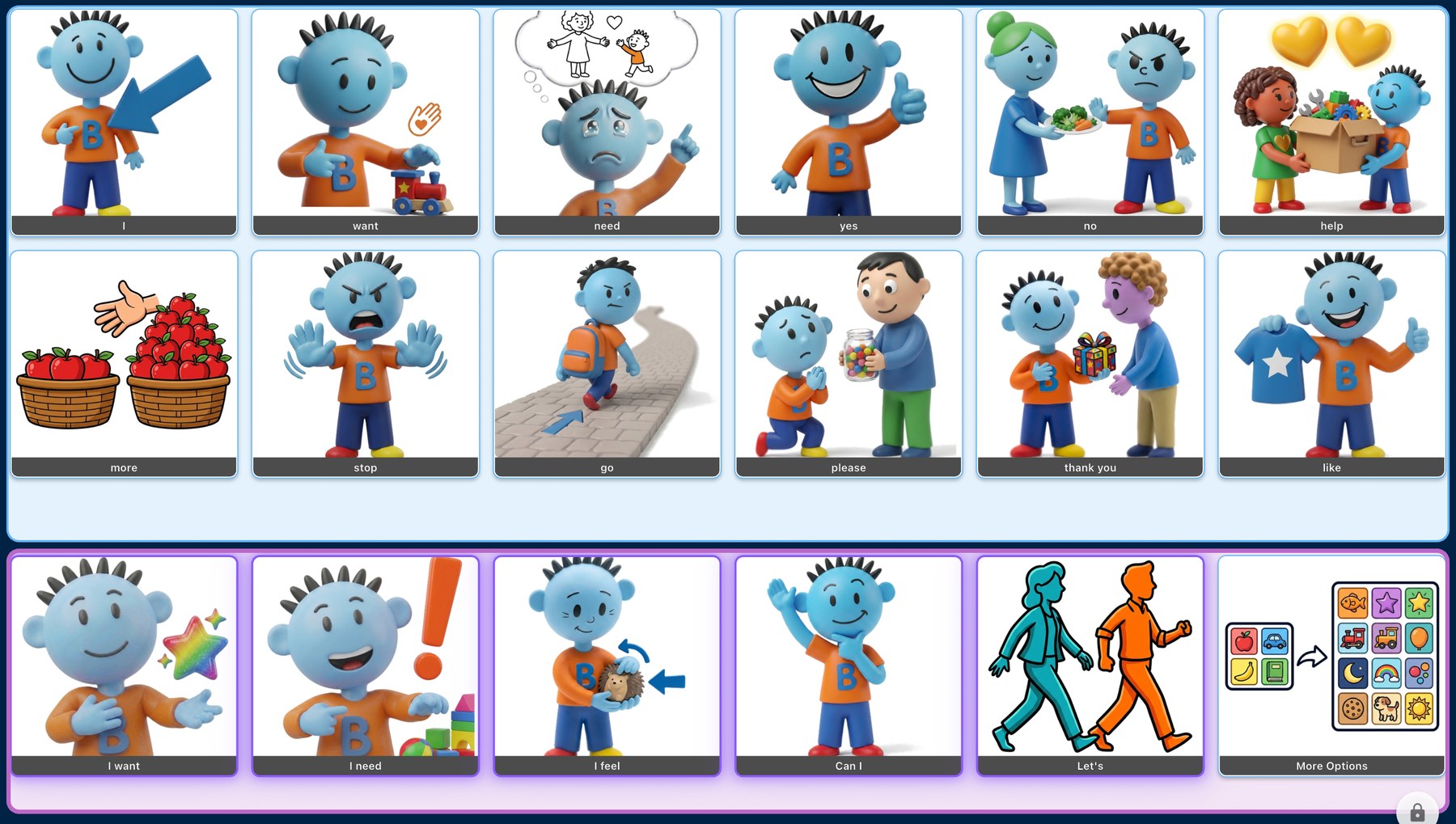 Tap options with the purple-outlined dynamic row at the bottom