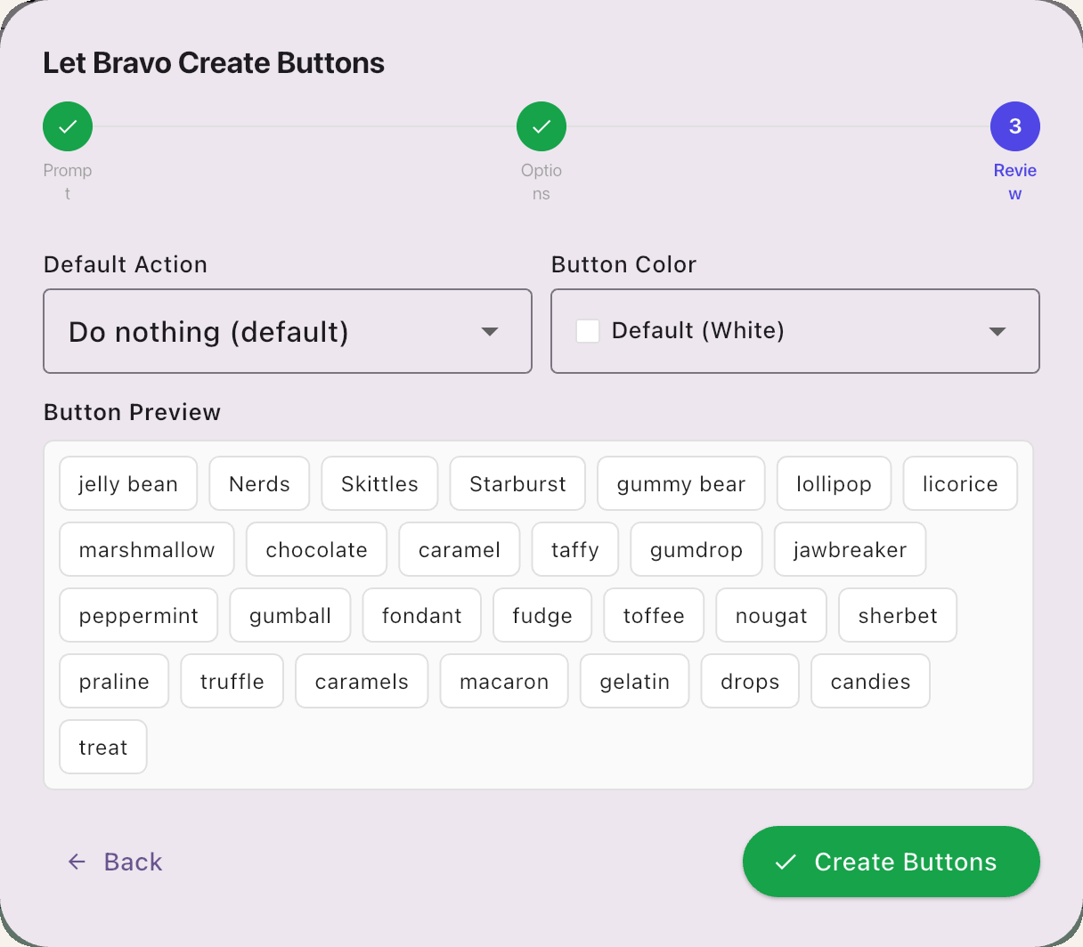 Review: default action, color and preview