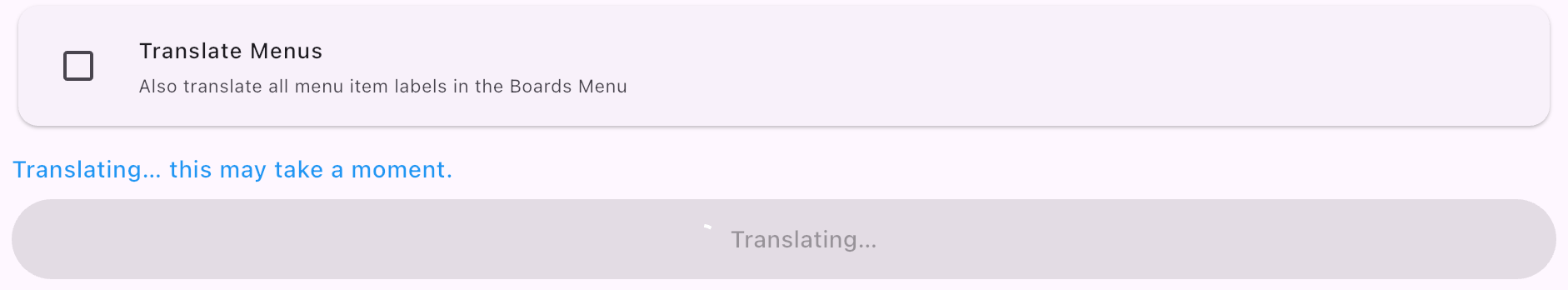 Translating, this may take a moment
