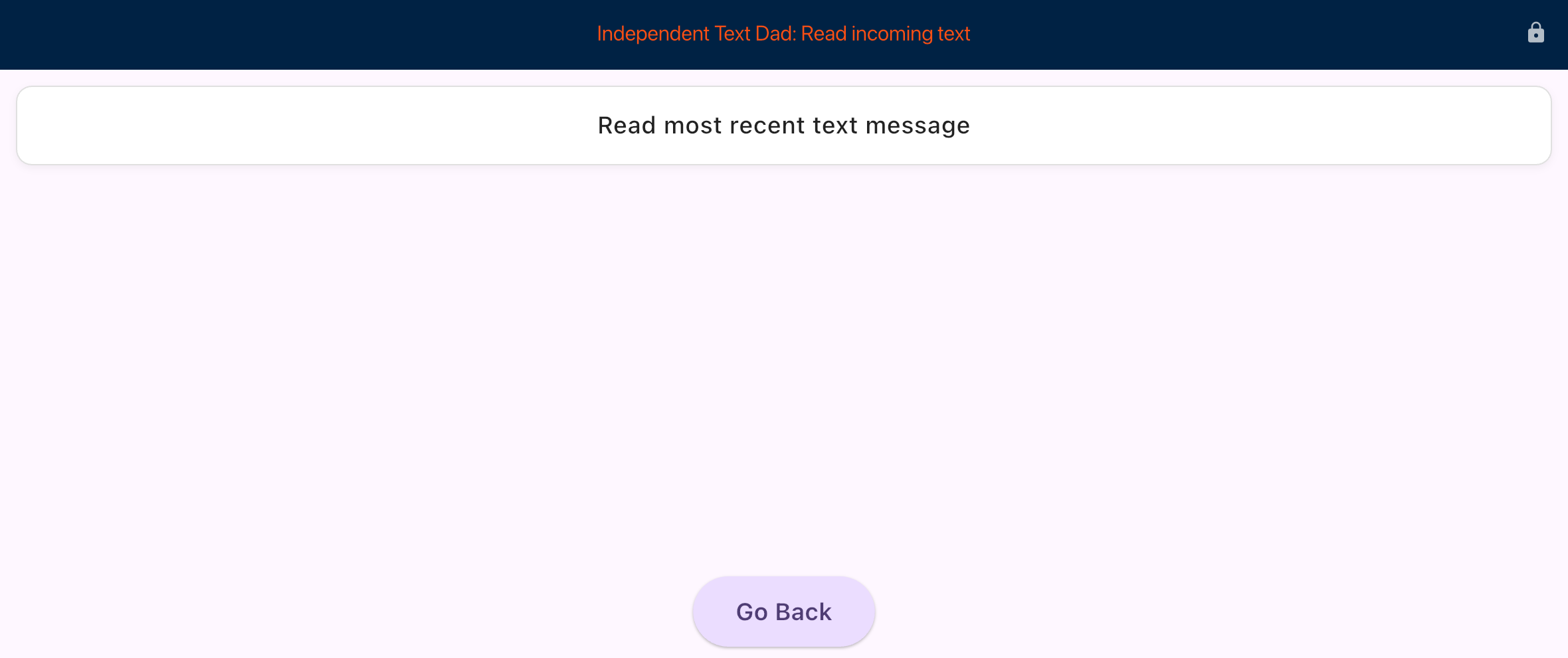 Read most recent text message