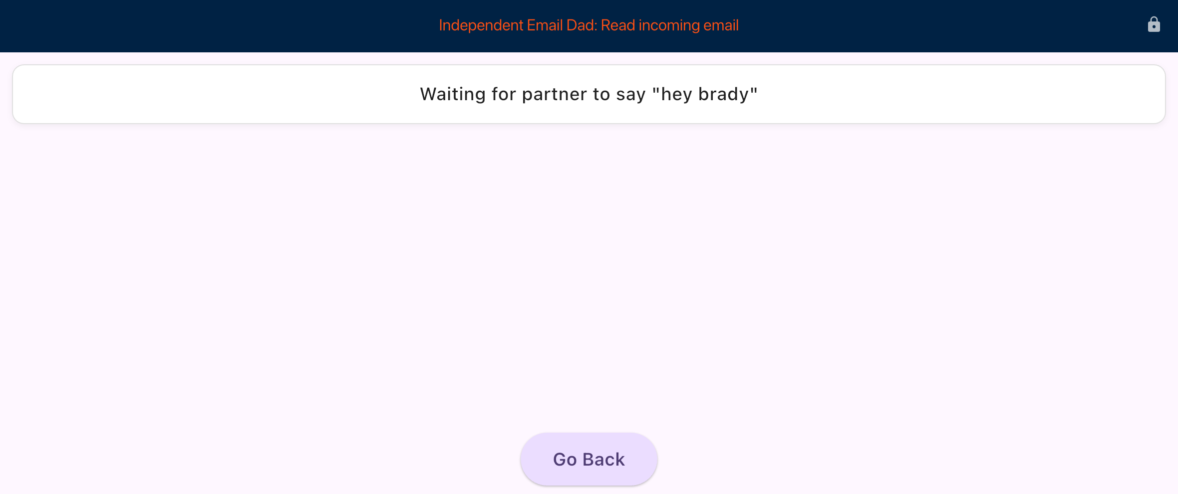 Waiting for partner to say hey brady