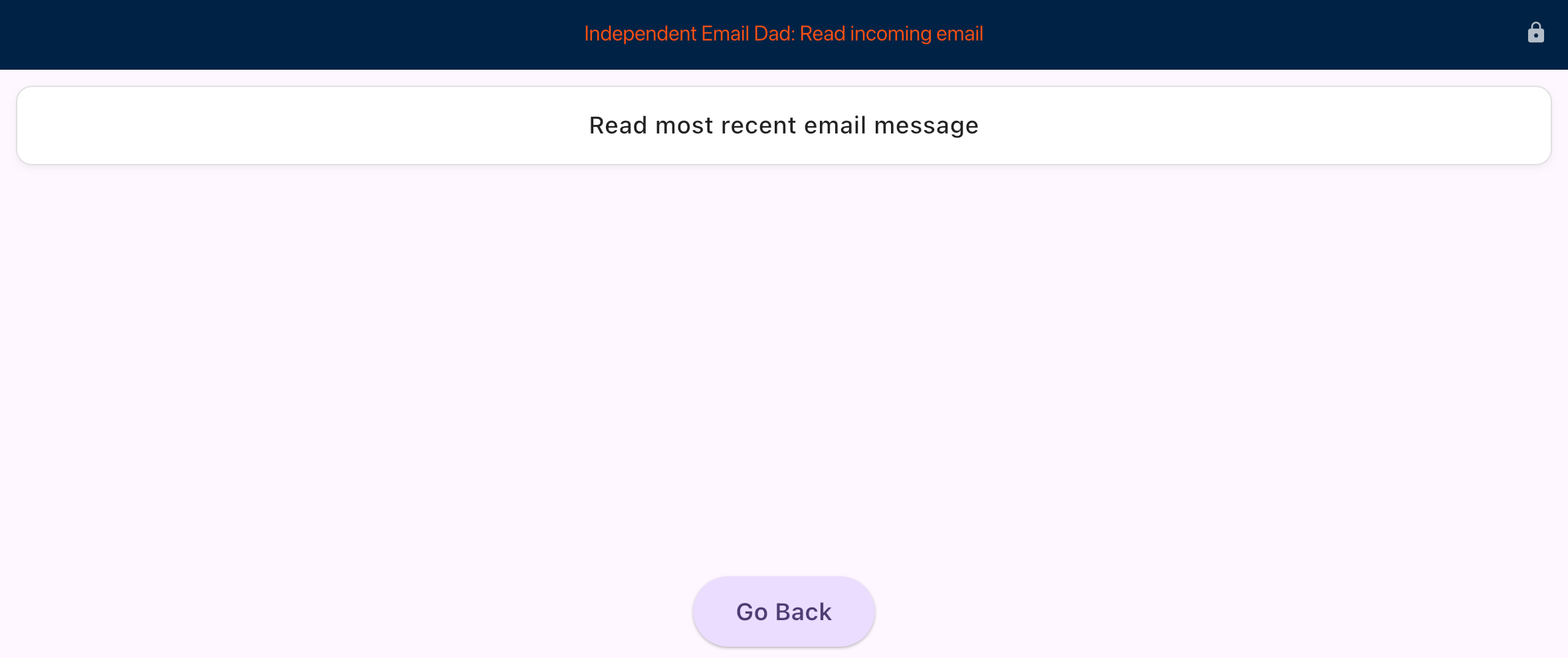 Read most recent email message