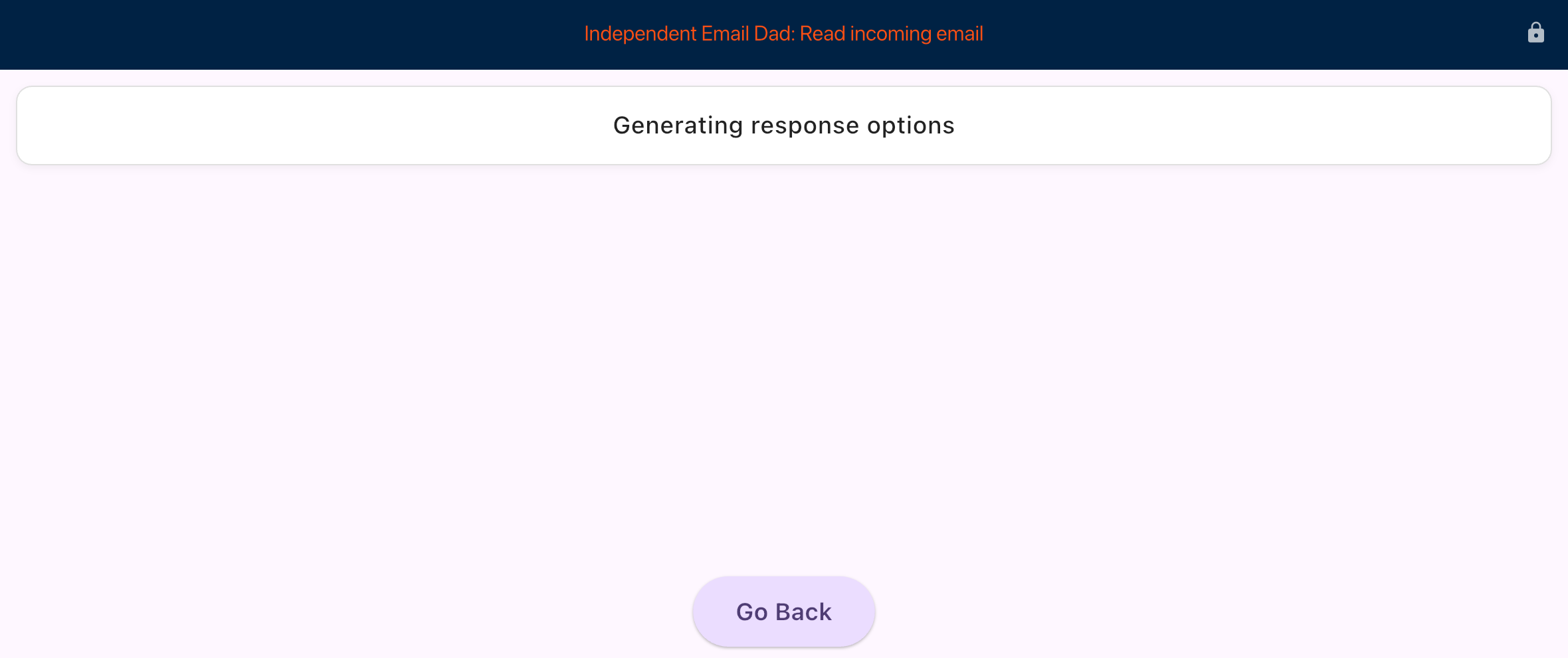 Generating response options