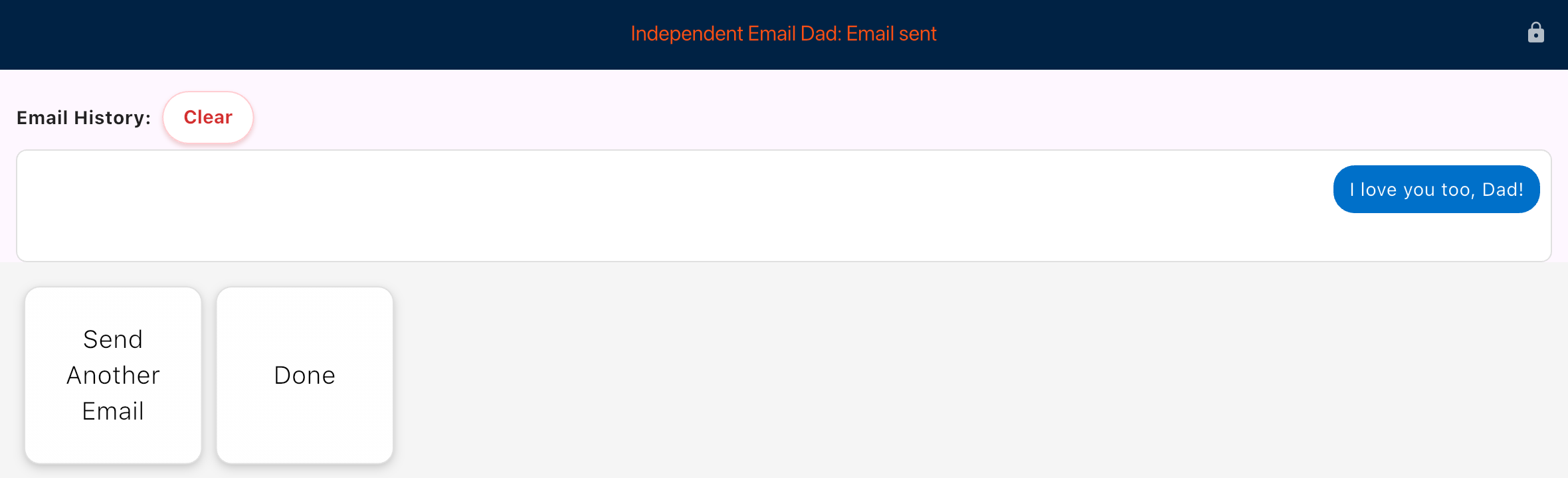 Email sent