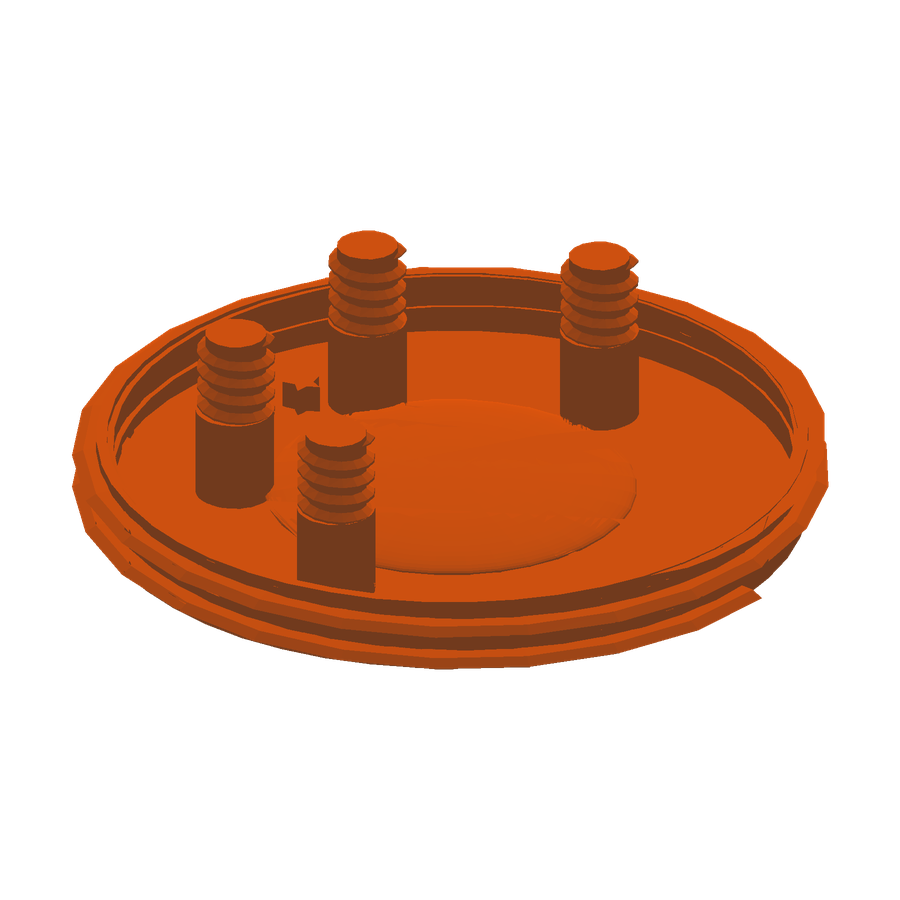 3D view of the printed switch cap holder